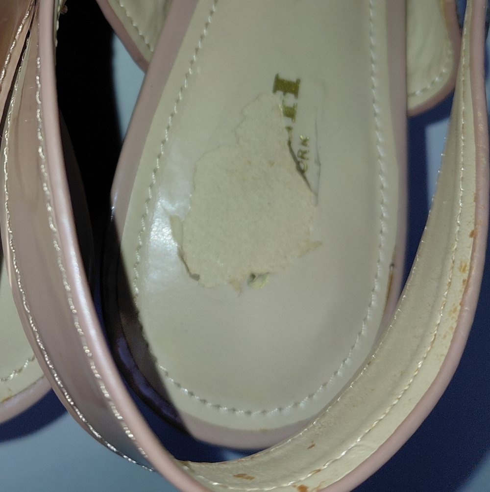 Coach Marla Patent Slingbacks Nude Gold Women's Size 8.5 - Picture 13 of 16